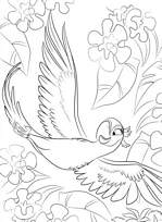 coloriage perla dans la foret de rio